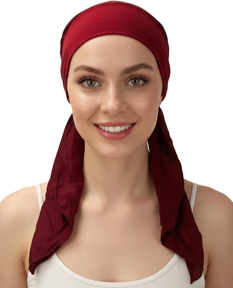 FADACHY Chemo Headwear for Women,Chemo Caps Lightweight for Summer with Head Scarf,Silky Soft Hair Turbans Fashion - Image 2